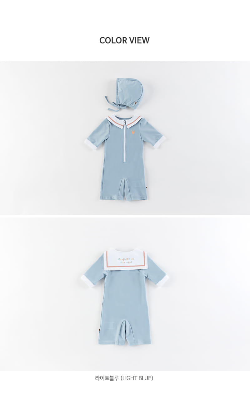 HAPPY PRINCE - Korean Children Fashion - #Kfashion4kids - Cielo Rashguard Hat Set - 11