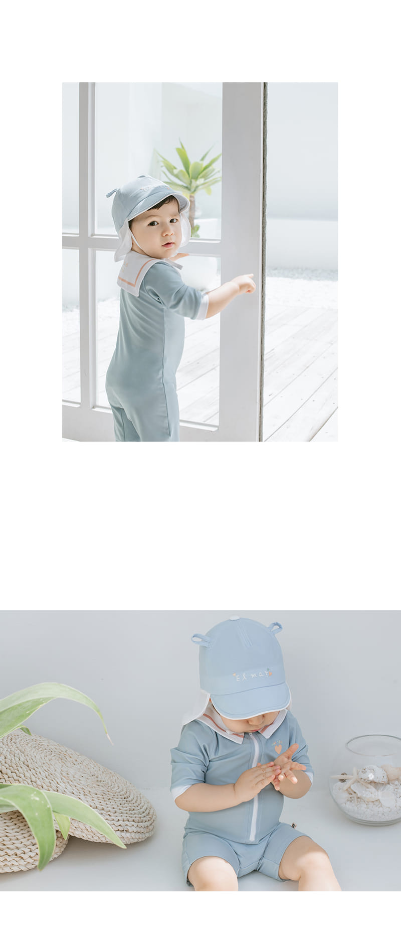 HAPPY PRINCE - Korean Children Fashion - #Kfashion4kids - Cielo Rashguard Hat Set - 6