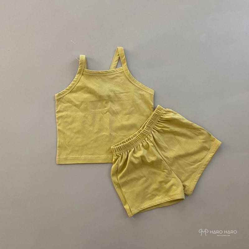 HARO HARO - Korean Children Fashion - #Kfashion4kids - Macaron Sleeveless Top Bottom Set - 6