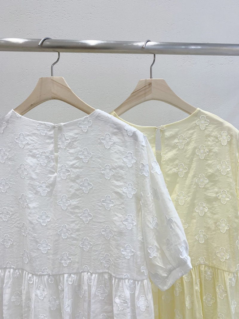 HAVE - Korean Women Fashion - #Kfashion - With Shirring Flower One-piece - 8