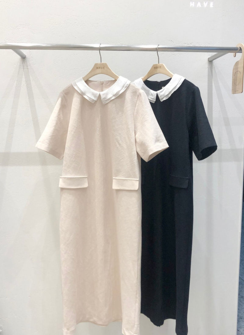 HAVE - Korean Women Fashion - #Kfashion - Audrey Collar One-piece