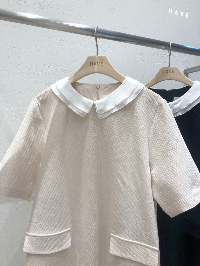 HAVE - Korean Women Fashion - #Kfashion - Audrey Collar One-piece - 4