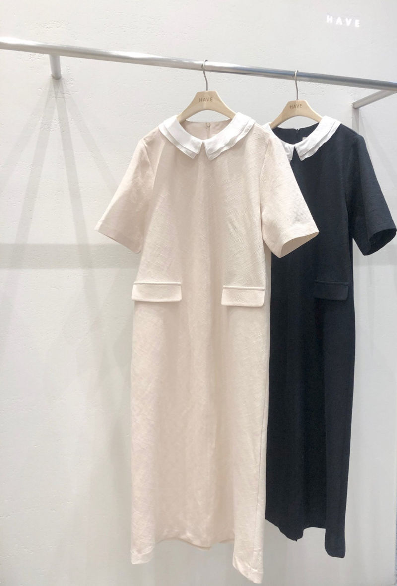 HAVE - Korean Women Fashion - #Kfashion - Audrey Collar One-piece - 5