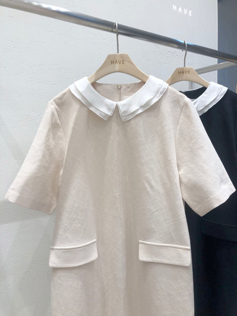 HAVE - Korean Women Fashion - #Kfashion - Audrey Collar One-piece - 6