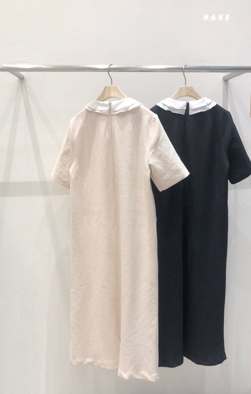 HAVE - Korean Women Fashion - #Kfashion - Audrey Collar One-piece - 7