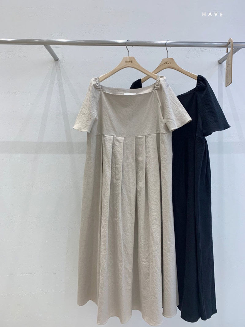 HAVE - Korean Women Fashion - #Kfashion - Err Linen Pleats One-piece
