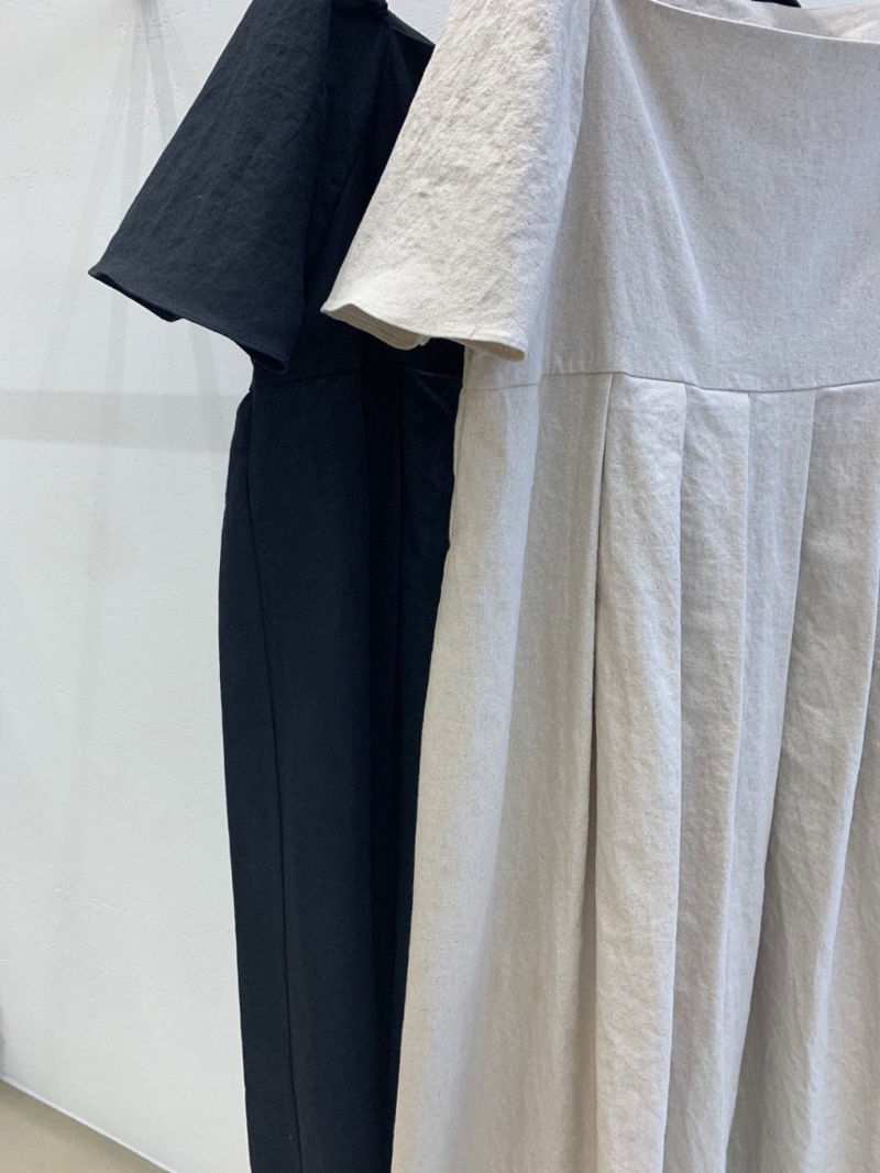 HAVE - Korean Women Fashion - #Kfashion - Err Linen Pleats One-piece - 10