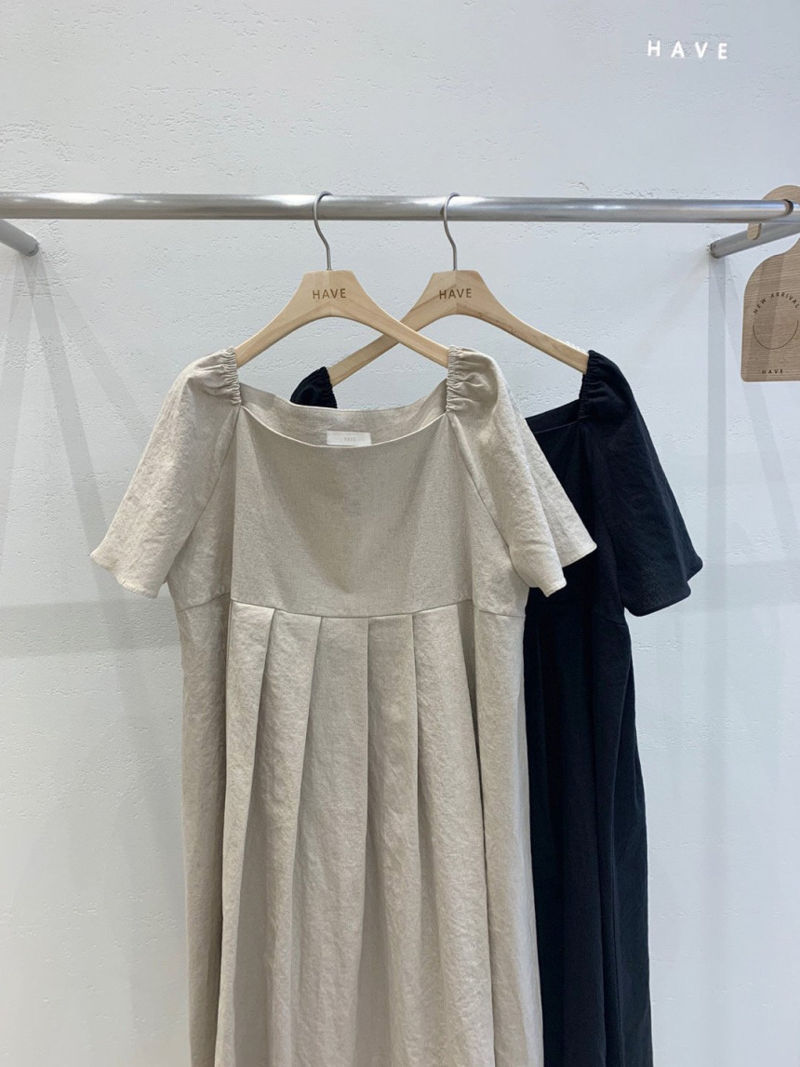 HAVE - Korean Women Fashion - #Kfashion - Err Linen Pleats One-piece - 3