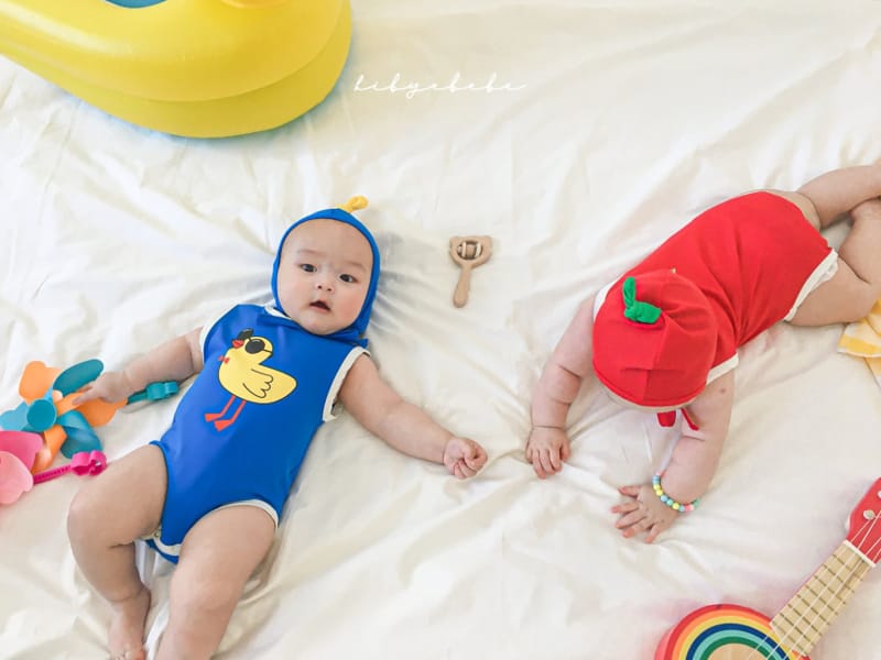 HI BYEBEBE - Korean Children Fashion - #Kfashion4kids - Duck Swimwear with Hat - 8