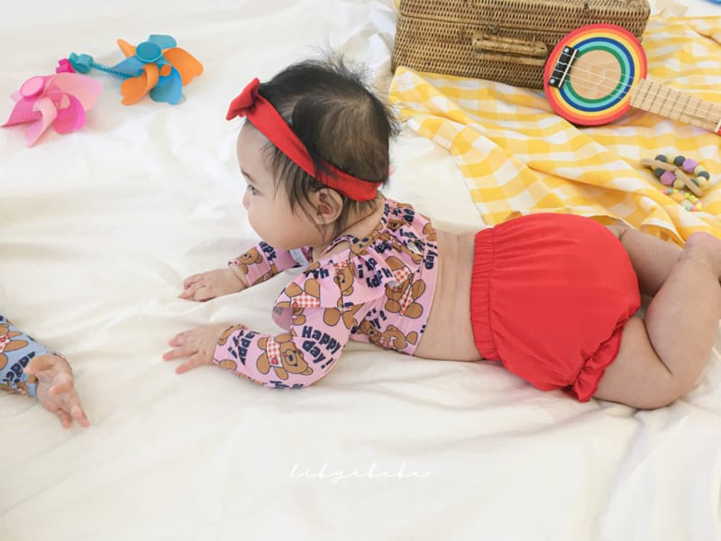 HI BYEBEBE - Korean Children Fashion - #Kfashion4kids - Pink Bear Swinwear with Hat - 4