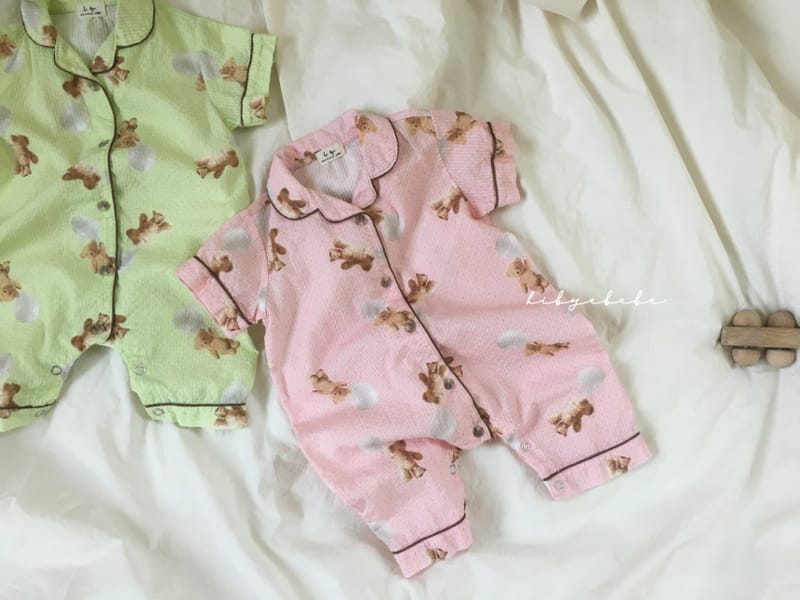 HI BYEBEBE - Korean Children Fashion - #Kfashion4kids - Bear Dong Dong Pajamas Bodysuit - 6