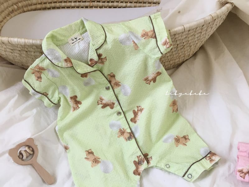 HI BYEBEBE - Korean Children Fashion - #Kfashion4kids - Bear Dong Dong Pajamas Bodysuit - 7