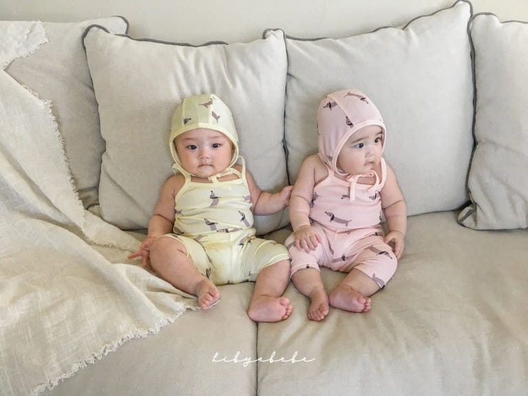 HI BYEBEBE - Korean Children Fashion - #Kfashion4kids - Puppy String Waffle Bodysuit - 2
