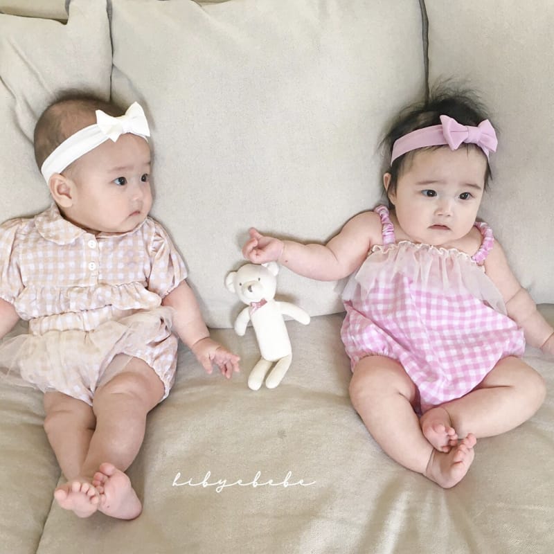 HI BYEBEBE - Korean Children Fashion - #Kfashion4kids - Smile Check Sleeveless Bodysuit - 11