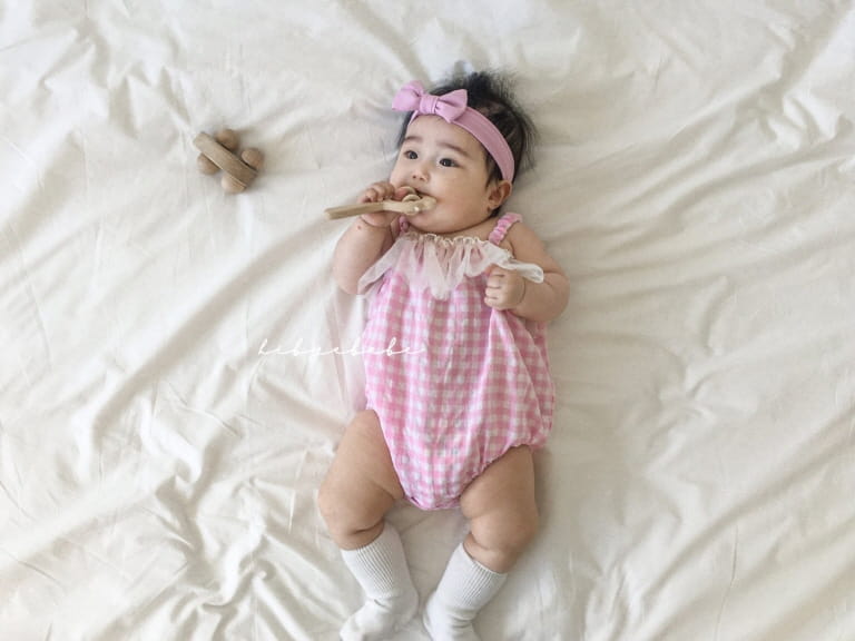 HI BYEBEBE - Korean Children Fashion - #Kfashion4kids - Smile Check Sleeveless Bodysuit - 4