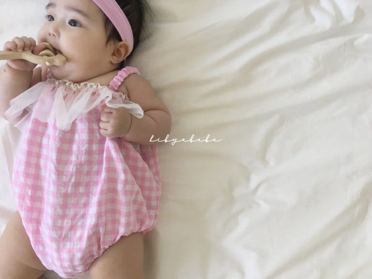 HI BYEBEBE - Korean Children Fashion - #Kfashion4kids - Smile Check Sleeveless Bodysuit - 5