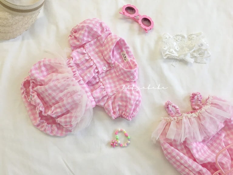 HI BYEBEBE - Korean Children Fashion - #Kfashion4kids - Smile Check Sleeveless Bodysuit - 8