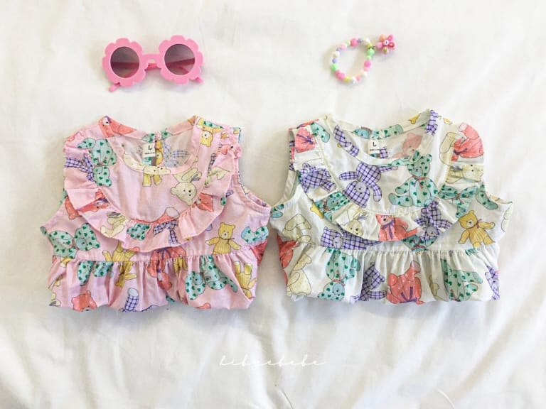 HI BYEBEBE - Korean Children Fashion - #Kfashion4kids - Here And There Bear Bodysuit - 10