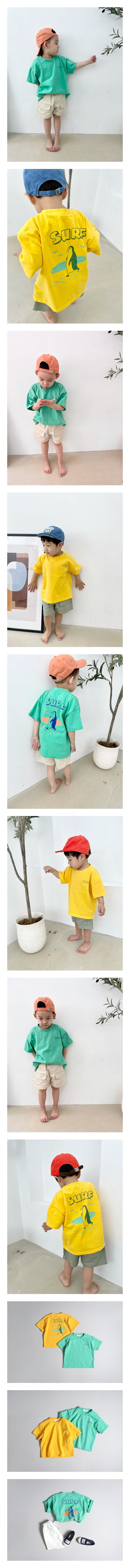 HYVAA - Korean Children Fashion - #Kfashion4kids - Surf Penguin Tee