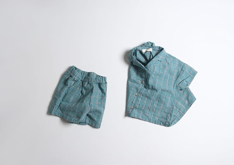 HYVAA - Korean Children Fashion - #Kfashion4kids - Holly Day Check Top Bottom Set - 4