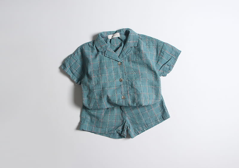 HYVAA - Korean Children Fashion - #Kfashion4kids - Holly Day Check Top Bottom Set - 5