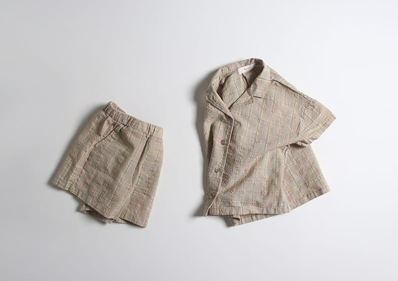 HYVAA - Korean Children Fashion - #Kfashion4kids - Holly Day Check Top Bottom Set - 8