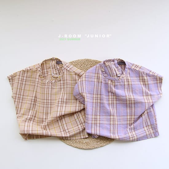J-ROOM - Korean Children Fashion - #Kfashion4kids - Check Stingray Tee