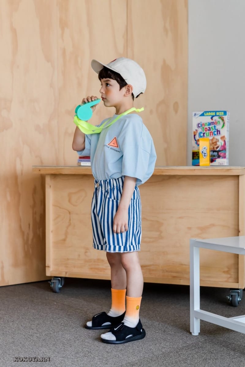 KOKOYARN - Korean Children Fashion - #Kfashion4kids - Indigo Stripes Shorts