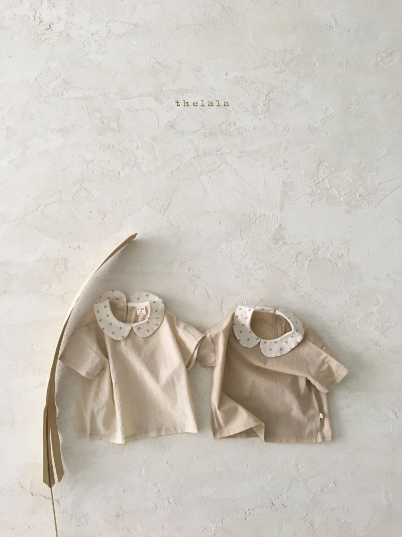 LALA - Korean Children Fashion - #Kfashion4kids - Dots Collar Blouse - 2