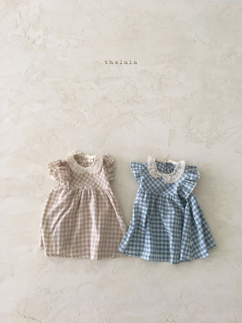 LALA - Korean Children Fashion - #Kfashion4kids - Bono Check One-piece