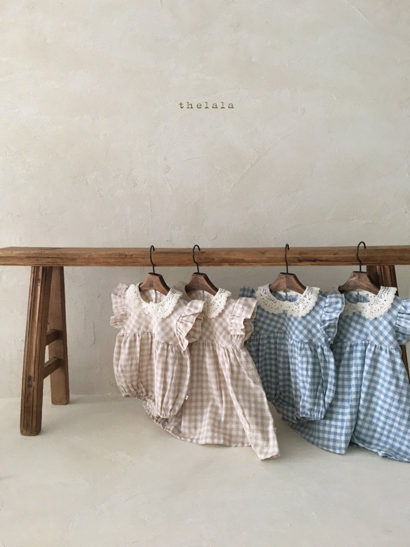 LALA - Korean Children Fashion - #Kfashion4kids - Bono Check One-piece - 3