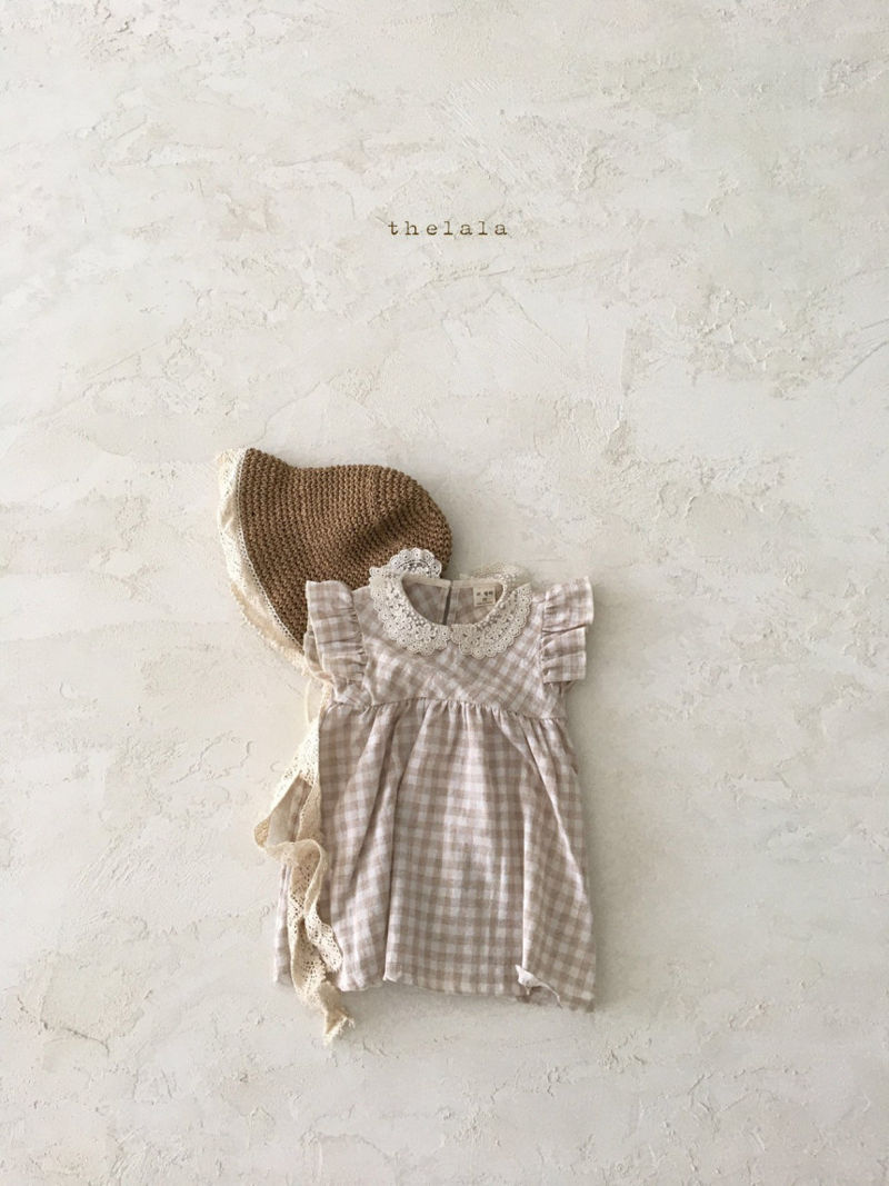 LALA - Korean Children Fashion - #Kfashion4kids - Bono Check One-piece - 8