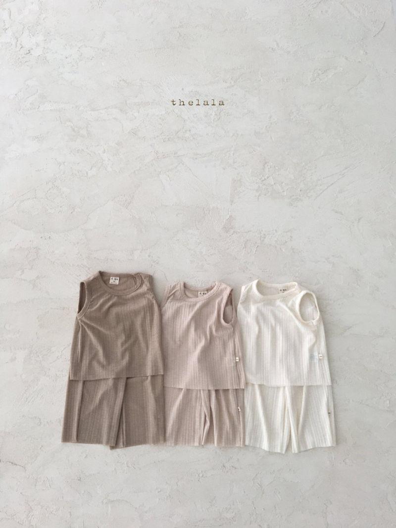 LALA - Korean Children Fashion - #Kfashion4kids - Pleats Top Bottom Set