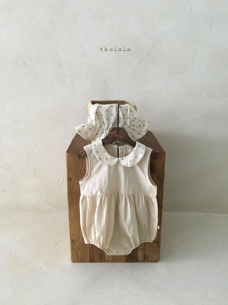 LALA - Korean Children Fashion - #Kfashion4kids - Dots Collar Bodysuit - 6
