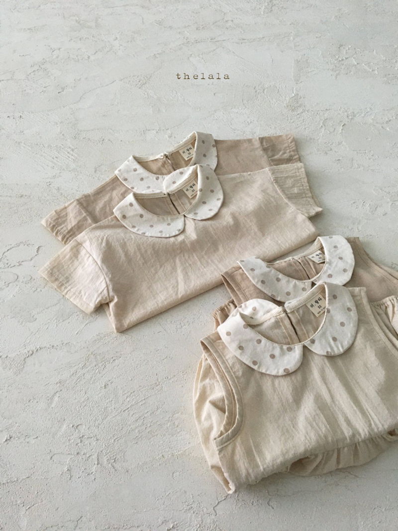 LALA - Korean Children Fashion - #Kfashion4kids - Dots Collar Bodysuit - 9