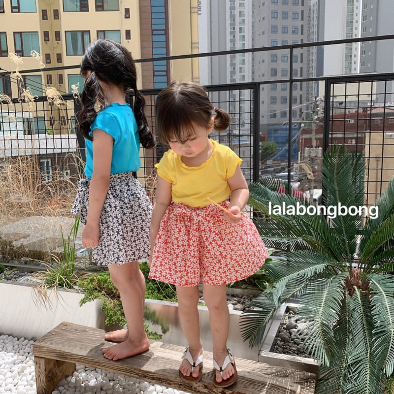 LALABONGBONG - Korean Children Fashion - #Kfashion4kids - Small Flower Skirt Shorts - 5