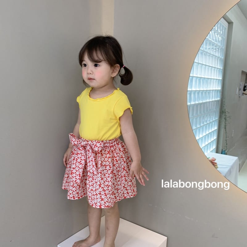 LALABONGBONG - Korean Children Fashion - #Kfashion4kids - Small Flower Skirt Shorts - 9