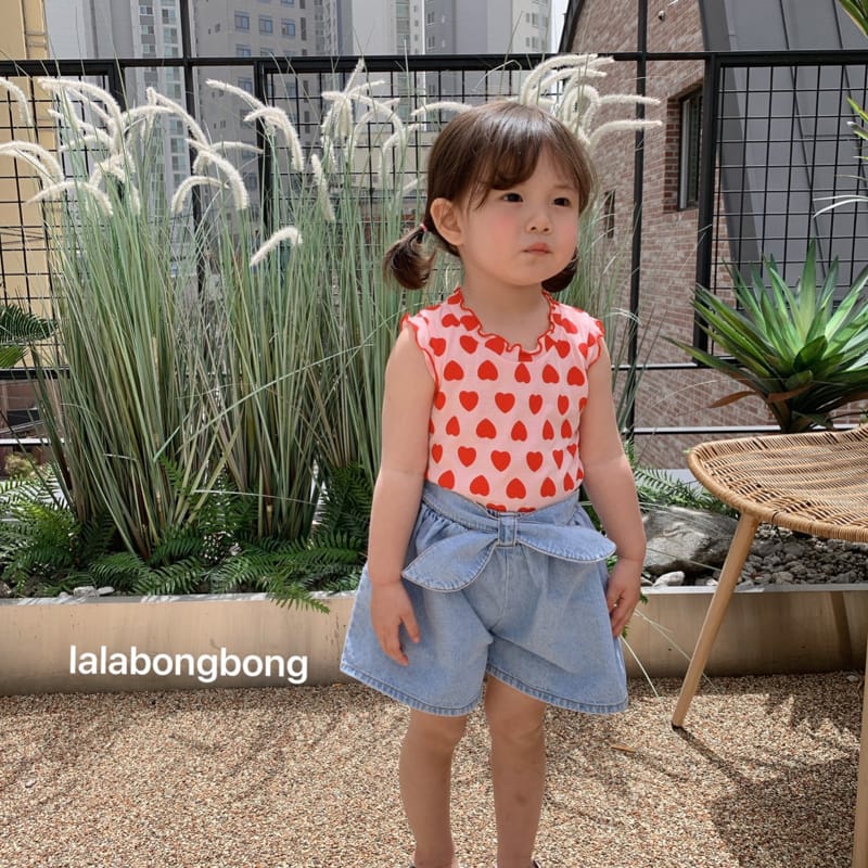 LALABONGBONG - Korean Children Fashion - #Kfashion4kids - Ribbon Denim Pants - 8