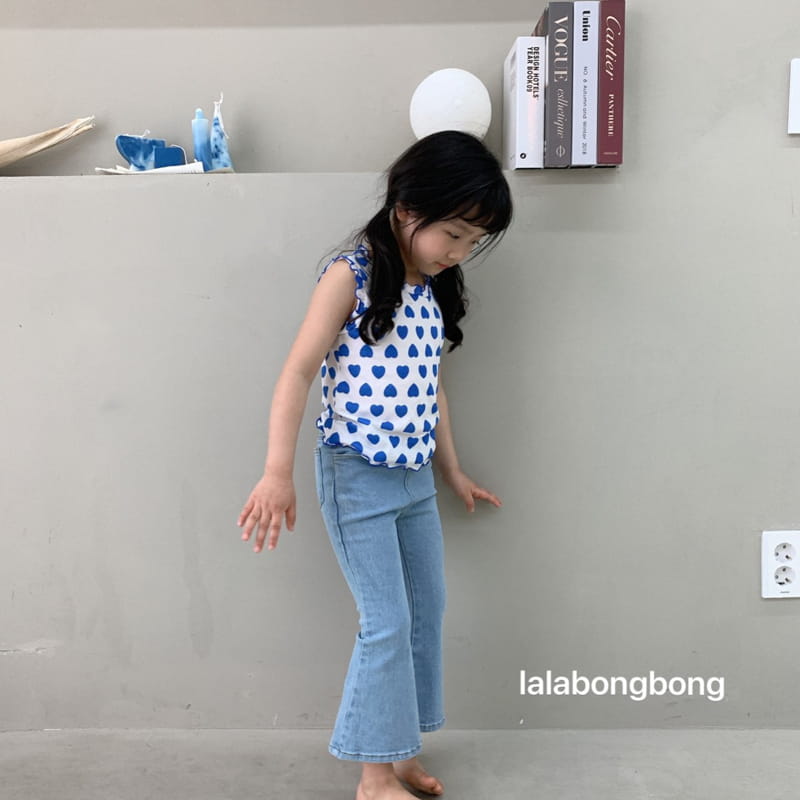 LALABONGBONG - Korean Children Fashion - #Kfashion4kids - Bong Bong Denim Bootscut Pants - 10