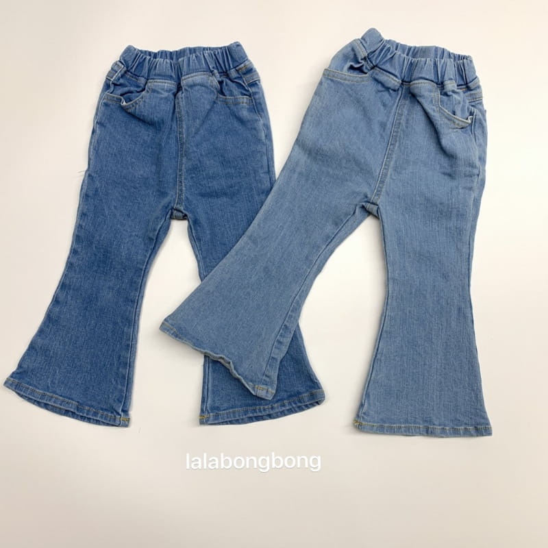 LALABONGBONG - Korean Children Fashion - #Kfashion4kids - Bong Bong Denim Bootscut Pants - 3