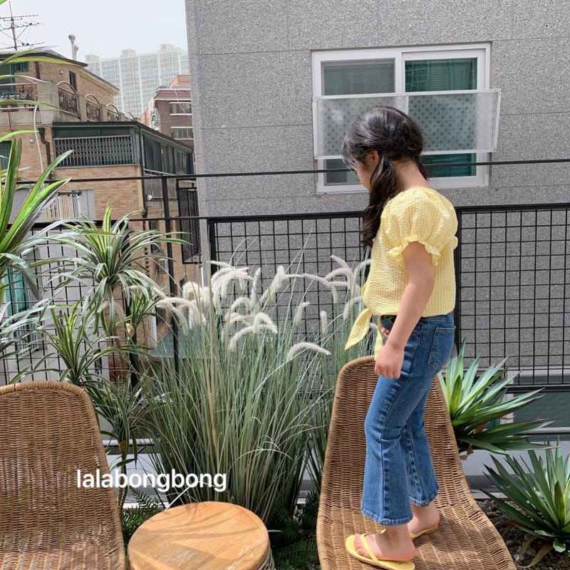 LALABONGBONG - Korean Children Fashion - #Kfashion4kids - Bong Bong Denim Bootscut Pants - 9