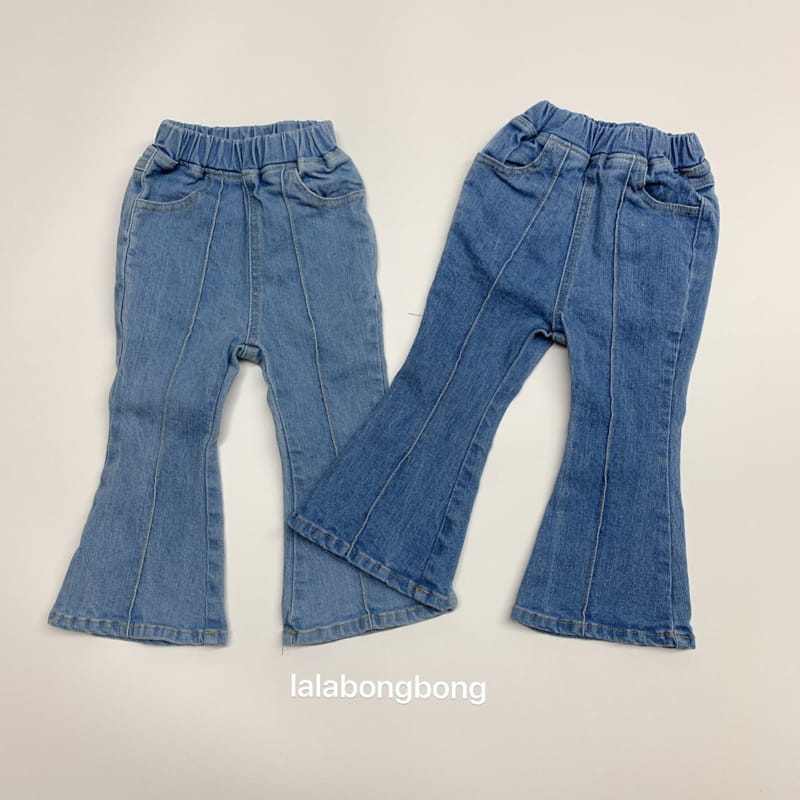 LALABONGBONG - Korean Children Fashion - #Kfashion4kids - Denim Pintuck Bootscut Pants - 2