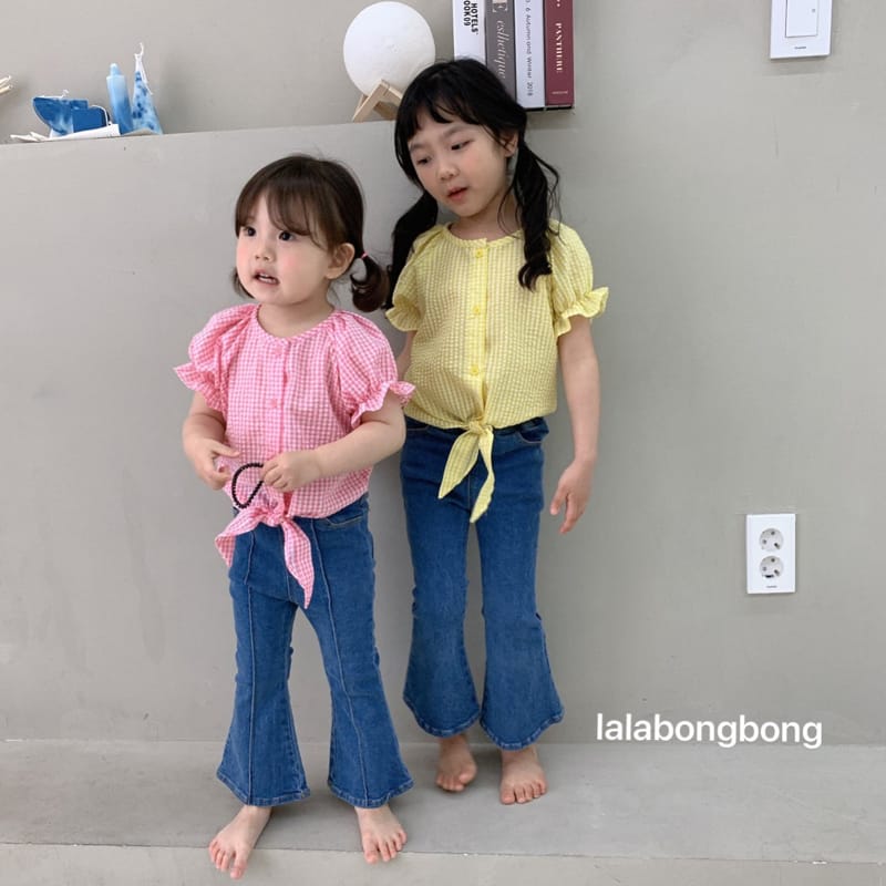 LALABONGBONG - Korean Children Fashion - #Kfashion4kids - Denim Pintuck Bootscut Pants - 3