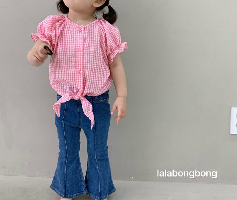 LALABONGBONG - Korean Children Fashion - #Kfashion4kids - Denim Pintuck Bootscut Pants - 5