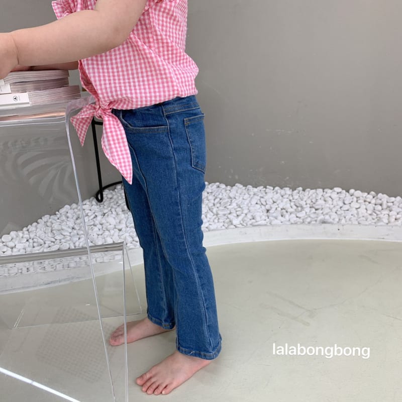 LALABONGBONG - Korean Children Fashion - #Kfashion4kids - Denim Pintuck Bootscut Pants - 6