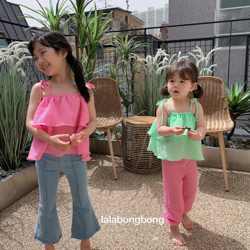 LALABONGBONG - Korean Children Fashion - #Kfashion4kids - Denim Pintuck Bootscut Pants - 9