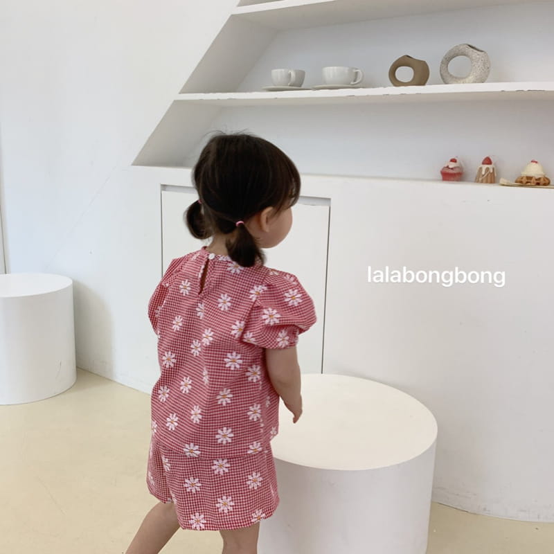 LALABONGBONG - Korean Children Fashion - #Kfashion4kids - Jijimi Flower Top Bottom Set - 11