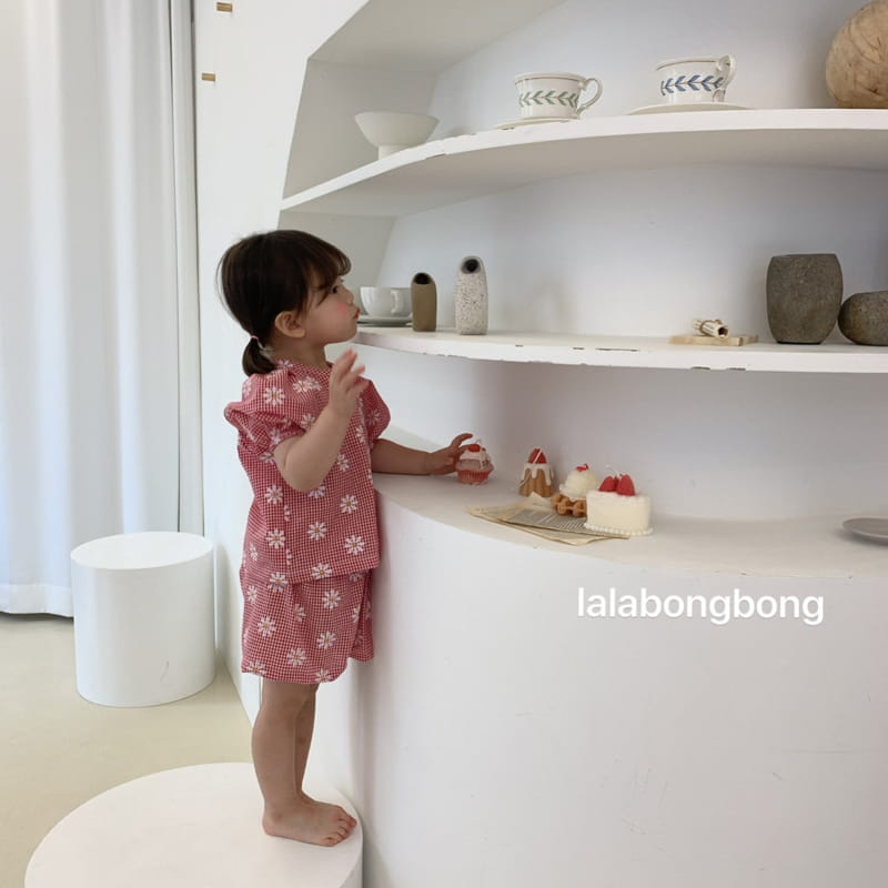 LALABONGBONG - Korean Children Fashion - #Kfashion4kids - Jijimi Flower Top Bottom Set - 12