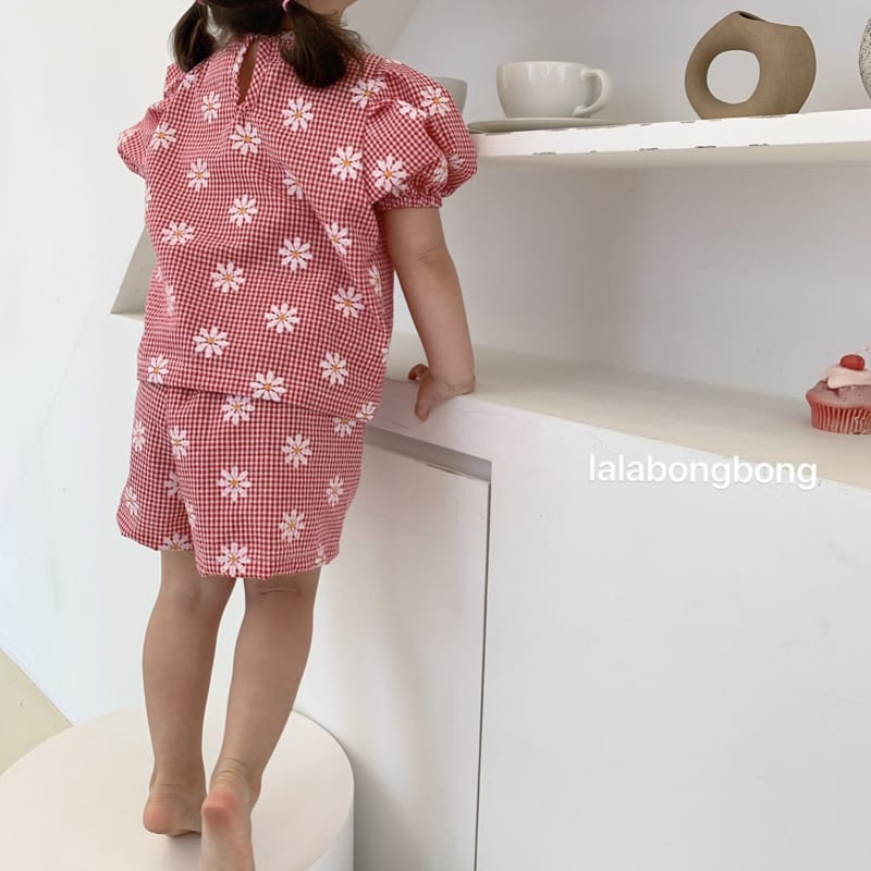 LALABONGBONG - Korean Children Fashion - #Kfashion4kids - Jijimi Flower Top Bottom Set - 9