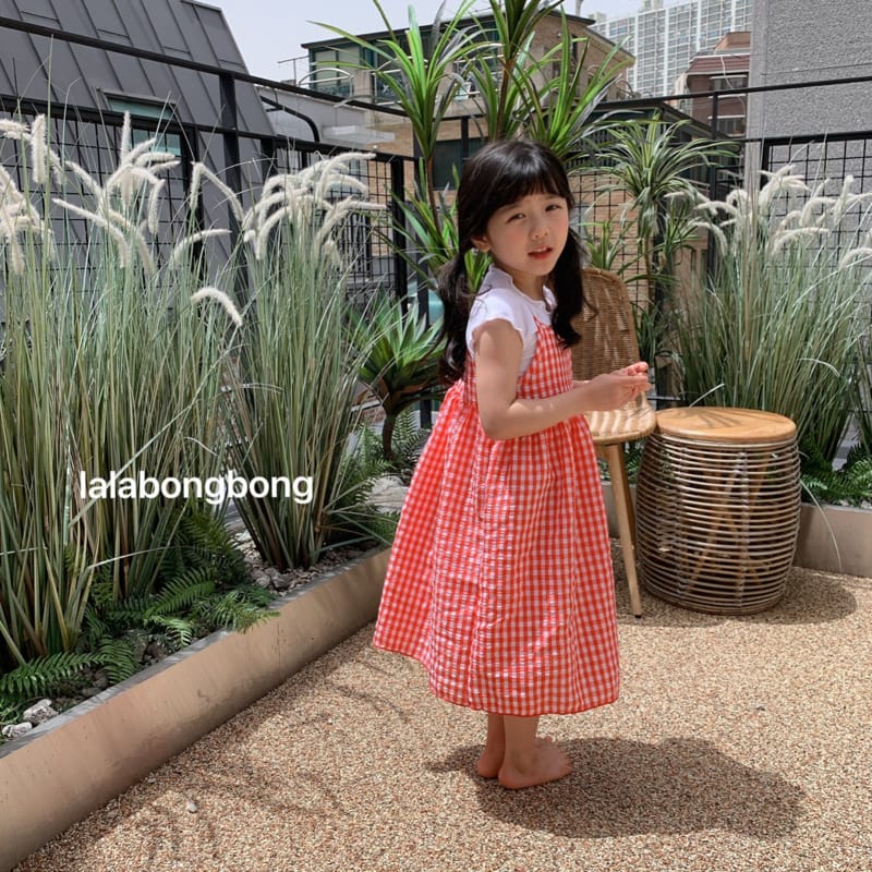 LALABONGBONG - Korean Children Fashion - #Kfashion4kids - Check String One-piece - 12